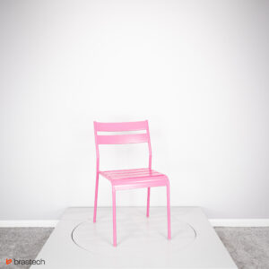 Krzesło biurowe metalowe różowe